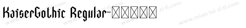 KaiserGothic Regular字体转换
